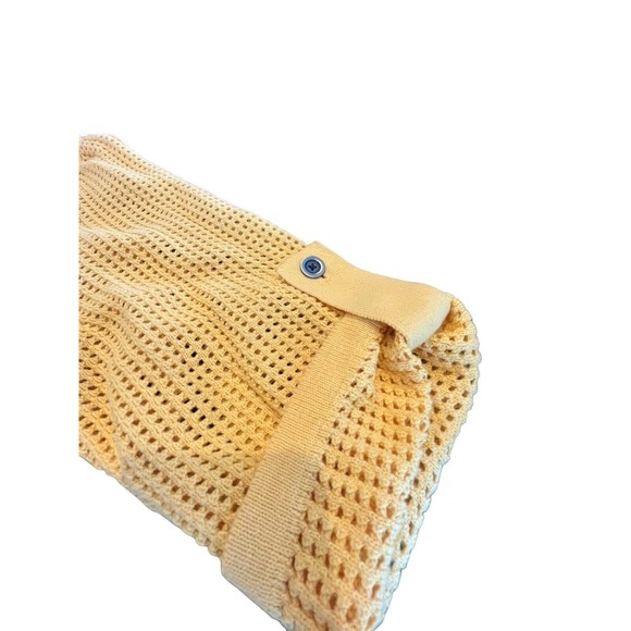 Allison Daley Golden Rod Crochet Shirt Jacket Roll Tab Sz Petite M Zip - Picture 3 of 6
